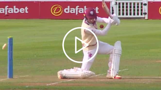 [Watch] Bizarre! Somerset's Batter Gets Hit-Wicket But Umpire Verdicts It Not-Out
